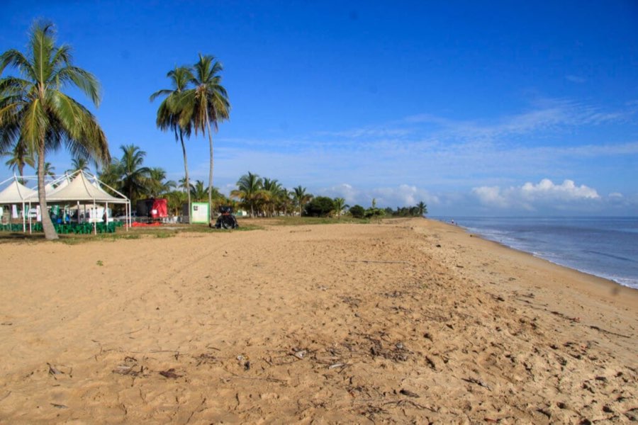 Plage de Kourou, première étape du road trip de 3 jours